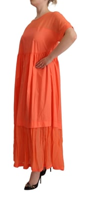 Vestido largo de algodón sin mangas coral para mujer de Twinset