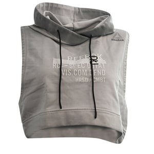 Reebok Combat Gloria sin mangas sin mangas gris Sampanidada - mujer