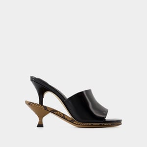 Sandalias Les Doubles Mules - Jacquemus - Piel - Negro