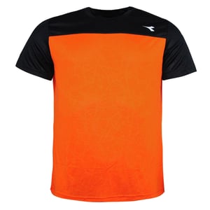 Camiseta de naranja para hombre logotipo de diadora