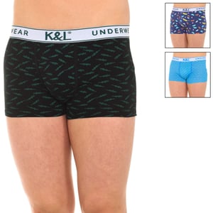 Pack-3 Boxers tejido transpirable estampados KL3006 hombre