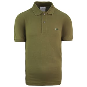 Lacoste Classic Fit Mens Camisa de color caqui