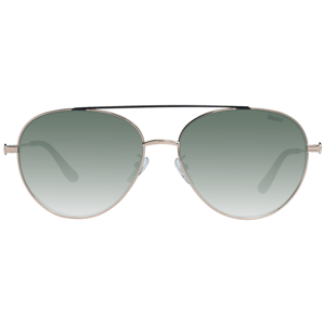 Gafas de sol BMW con montura en oro rosa brillante y lentes verdes degradadas