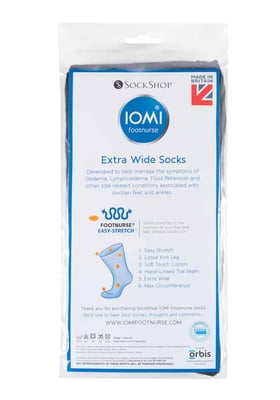 Calcetines para hombres y mujeres con edema, de algodón extra ancho y suave, para pies hinchados