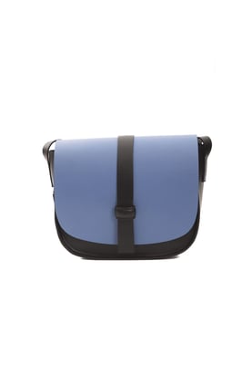 Bolso Bandolera de Cuero Azul Donatella para Mujer Pompei
