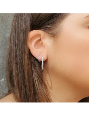 Pendientes Chic - Plata y Cristal