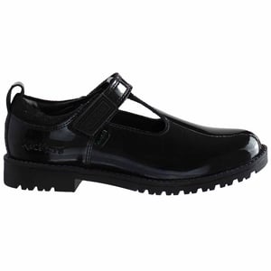 Pateadores zapatos negros de niños Lachly T-Bar