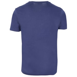 Moschino camiseta azul marino con logo grabado en el hombro