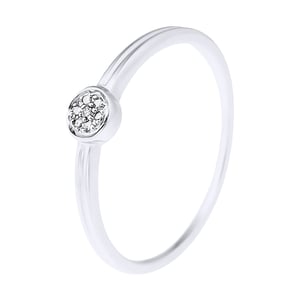 Diamantes solitarios 0.040 cts de oro blanco