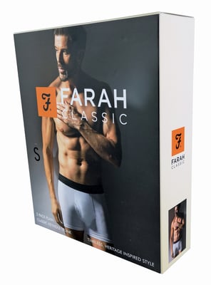 Farah Classic - Calzoncillos Comfy Hombre con abertura en forma de cerradura - Blanco