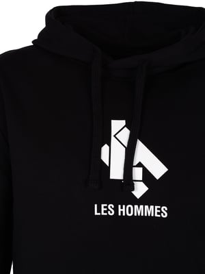 Les Hommes Sudadera Hoodie LH del hombre negro