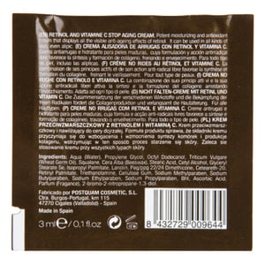 CREMA ANTIARRUGAS, MONODOSIS 20 SOBRECITOS X 3 ML.