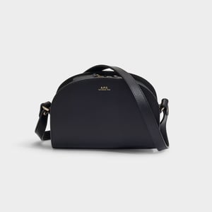 Minibolso Demi-Lune negro de piel de ternero lisa