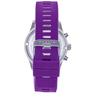 Reloj con correa cronógrafo Nautis Meridian y fecha - Púrpura