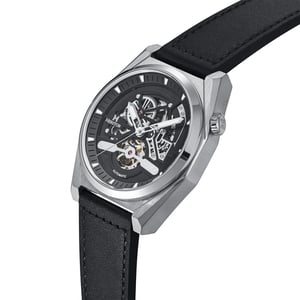 Reloj automático Heritor Amadeus semiesqueleto con correa de cuero