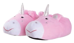 Zapatillas de Peluche Unicornio Rosa para Niños | Regalo para Ella | Navidad - Rosa