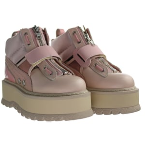 Puma x fenty plateado correa de rosa nupcial botas para mujeres