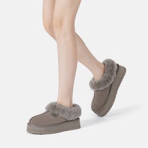 EVER AU Mujer Pantuflas De Piel - Topknot