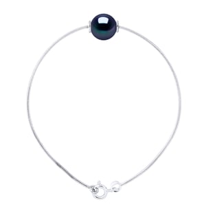 Pulsera de malla SERPENTENTE Redución de agua dulce y blanco 9-10 mm 925