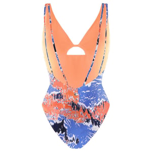 Gymshark Eco-friendly para mujeres azul/naranja traje de baño