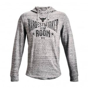 Under Armour Project Rock Sudadera con capucha de rizo gris para hombre