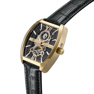Reloj Automático Heritor Masterson Semi-Esqueleto con Correa de Cuero