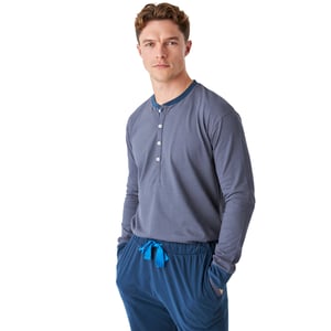 Pijama de algodón manga larga cuello redondo JJB12 hombre