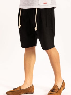 Takeshy Kurosawa Shorts Lino Hombre Negro