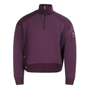 Parajumpers Sudadera morada de forro polar con cuello alto y cremallera de un cuarto