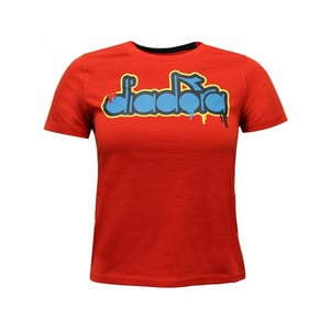 Camiseta roja para niños de la diadora