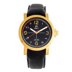 Reloj de buceo para hombre con correa de cuero Shield Berge