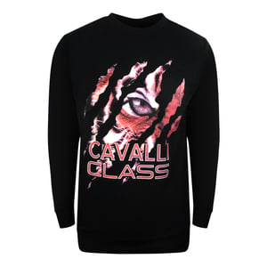 Cavalli Class Peeking Tiger Design sudadera negra
