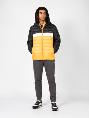 Champion Chaqueta del hombre negro, amarillo