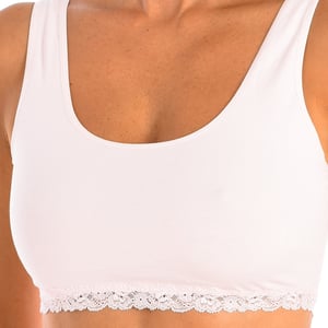 Top FRESH de tirantes anchos y tejido elástico 1032348 mujer
