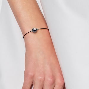 Pulsera de enlace Amor Tahitian Pearl Ronda 8-9 925