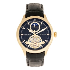 Reloj Automático Heritor Gregory Semi-Esqueleto con Correa de Cuero