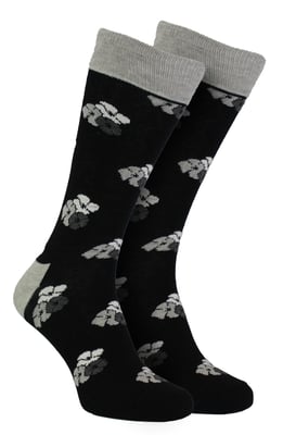HS by Happy Socks - Pack de 3 Calcetines de Vestir Clásicos Flor - Flor (Negro)