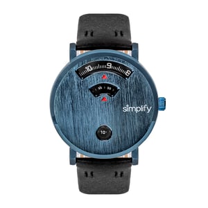 Simplifique el reloj con correa de cuero 7000