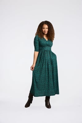 Vestido envolvente con cuello en V Sonia - Leopardo