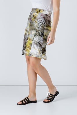 Falda Cloche de punto con estampado animal