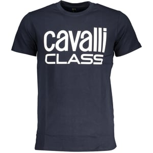 Camiseta Marina Blanca con Logo Bold de Cavalli Class