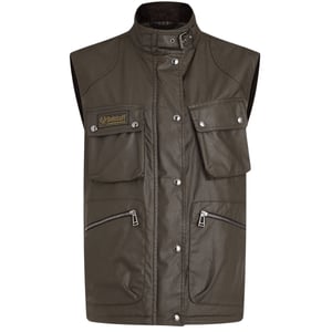 Chaqueta tipo chaleco verde oscuro Waxed Edition de Belstaff
