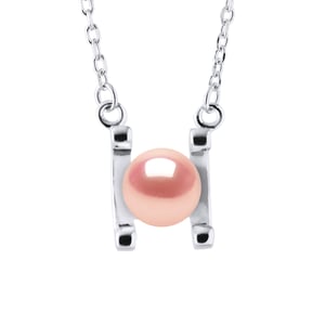 Símbolo Collar Pearl de agua dulce 7-8 mm Dorado 925