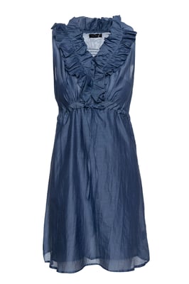Vestido sin mangas con detalle de volantes