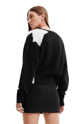 Suéter de punto negro para mujer Desigual
