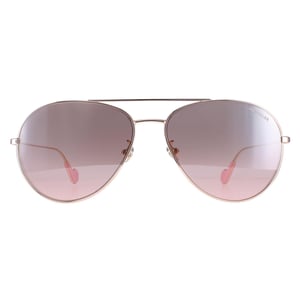 Moncler ML0110-K 28U brillante oro rosa marrón rosa degradado gafas de sol