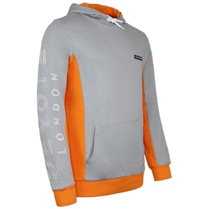 Devoto london cody hombre gris/sudadera con capucha de naranja