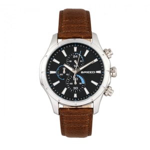 Reloj Breed Lacroix con cronógrafo y correa de cuero