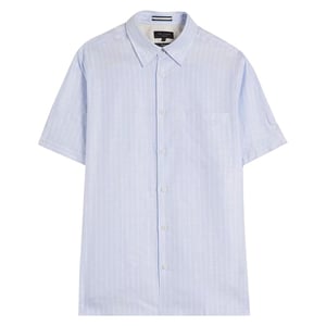 Camisa Ted Baker Lytham Hombre Azul Claro Mezcla de Lino