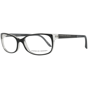 Porsche Design marcos rectangulares de cristal negro sobre cristal para señoras